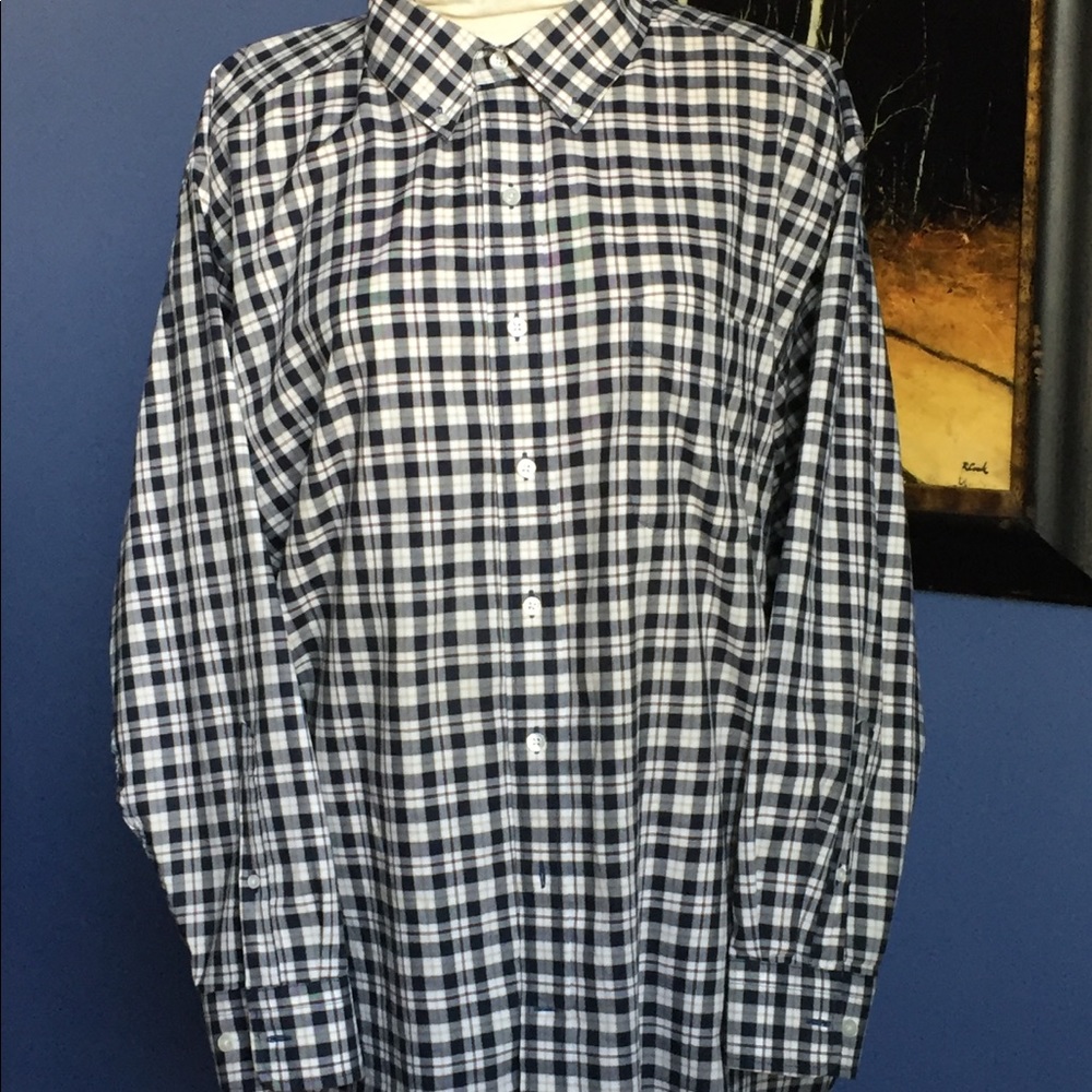 Plaid button down shirt